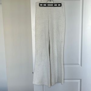 Garage Off White Plush Flare Pants 